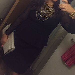 Very classy Black dress with chiffon sleeves