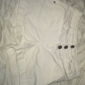 white high waisted shorts