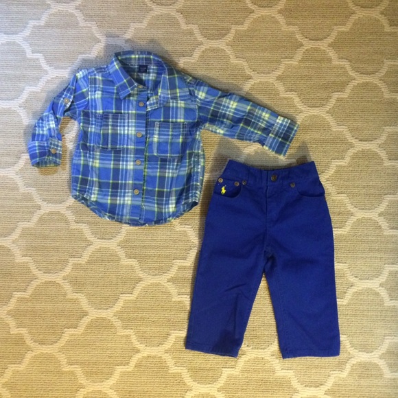 ⛔️SOLD⛔️ Adorable Blue Baby Boy Outfit: 12 Months