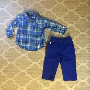 ⛔️SOLD⛔️ Adorable Blue Baby Boy Outfit: 12 Months
