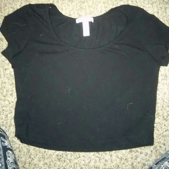 Large black crop top