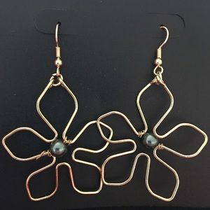 Fresh water pearl wrap earrings