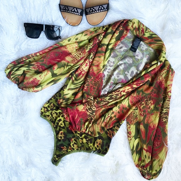 Tropical Print Onesie