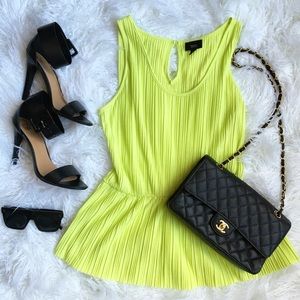 Green Peplum top