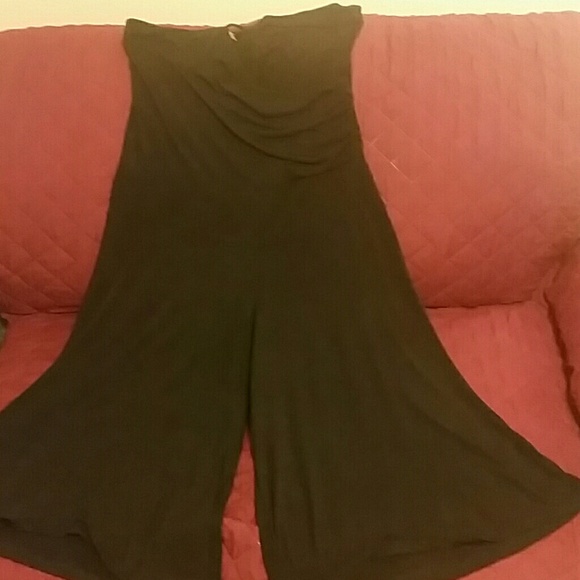 1 piece sexy black halter gauchos