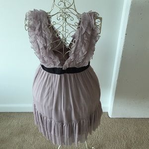 Gorgeous Topshop mink chiffon dress NWT