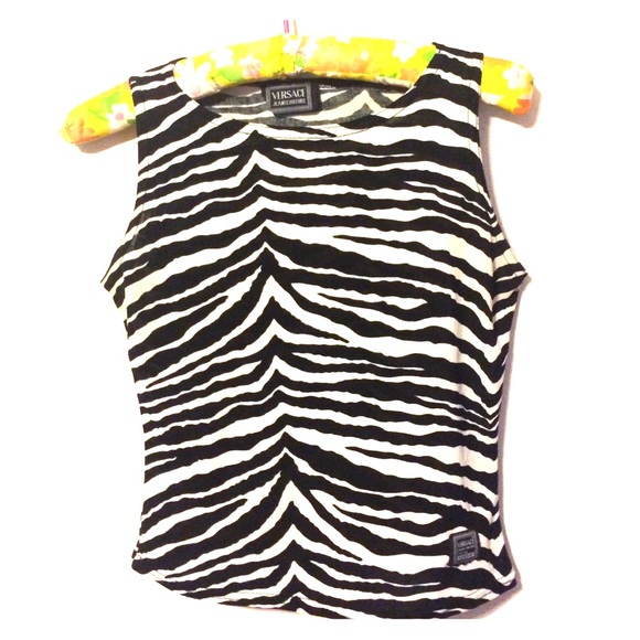 Versace zebra crop top