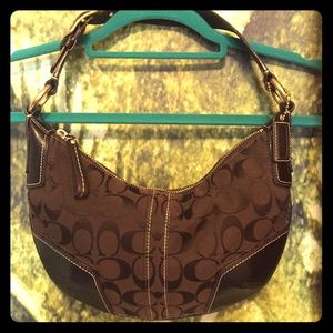 Authentic Coach signature demi handbag