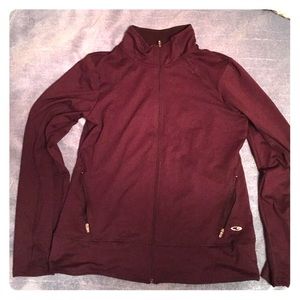 Champion Zip-up Sweater, Maroon, Large