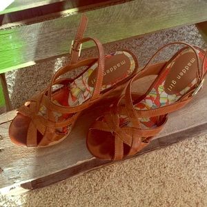Brown summer wedges