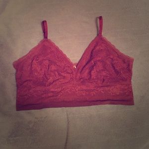 Victoria's Secret Lounge Bralette, Maroon, Large