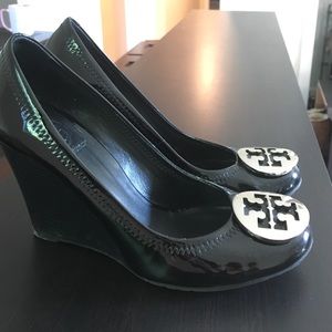 Tory Burch Patent Leather Wedges