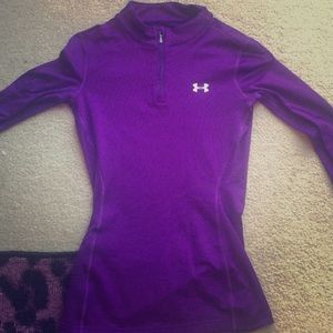 Purple Underarmour long sleeve running shirt
