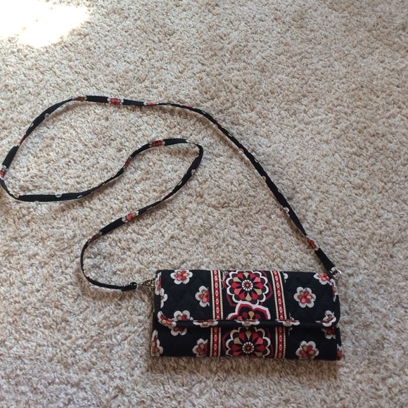 Vera Bradley wallet with cross-body strap