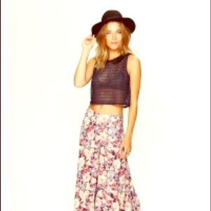 Free People Drapey. Floral Wide Leg Pants