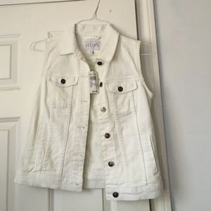 Delia's White Jean Vest