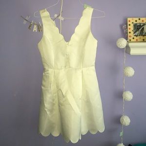 White Scalloped Dress