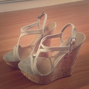 Nude Steve Madden wedges