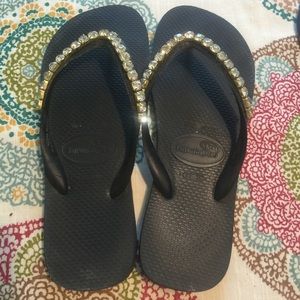 Havaianas flip flops with Swarovski crystals