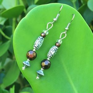Copper and silver tone Earrings