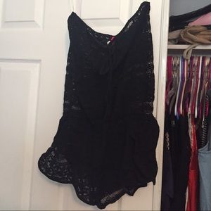 Crochet romper coverup