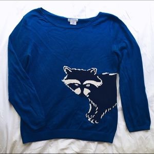 UO Cooperative Blue Raccoon Sweater
