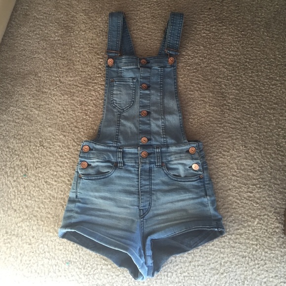 fitted jean overalls