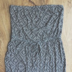 Aztec strapless maxi dress