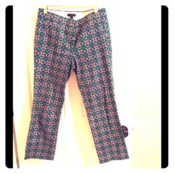 J.Crew pattern cropped pants