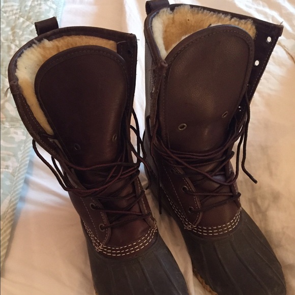 SOLD LL Bean Boots shearling lined size 7 - Picture 3 of 4