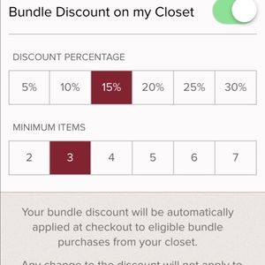 Discount for bundles