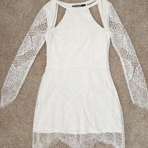 For Love & Lemons White Cutout Lace Dress