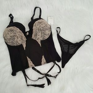 Plus Size Bustier Set