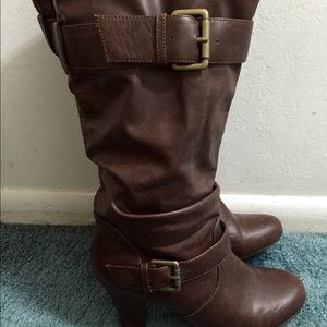 Brown Heeled Boots