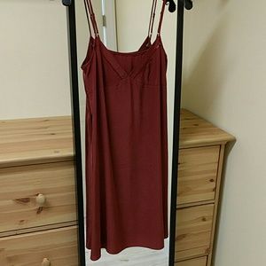 Burgundy slip dress from Cynthia Vincent
