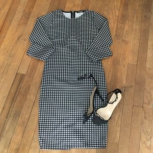 Houndstooth Print Body Con