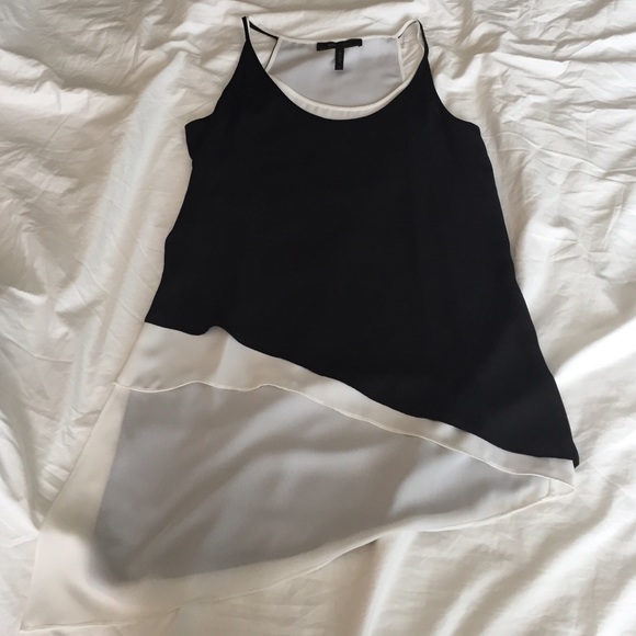 BCBG black and white tank top