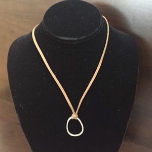 Suede cord Sterling silver necklace New🍍🎈