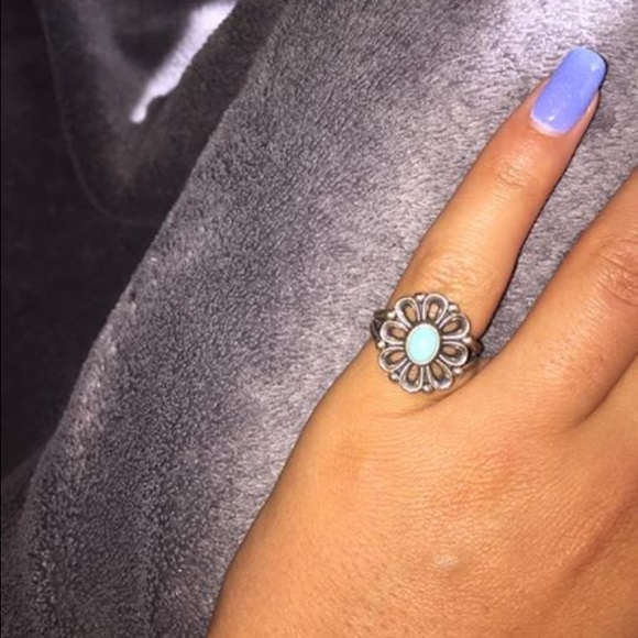 James Avery 'De Flores' ring with turquoise