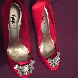 Red, Jeweled Heels