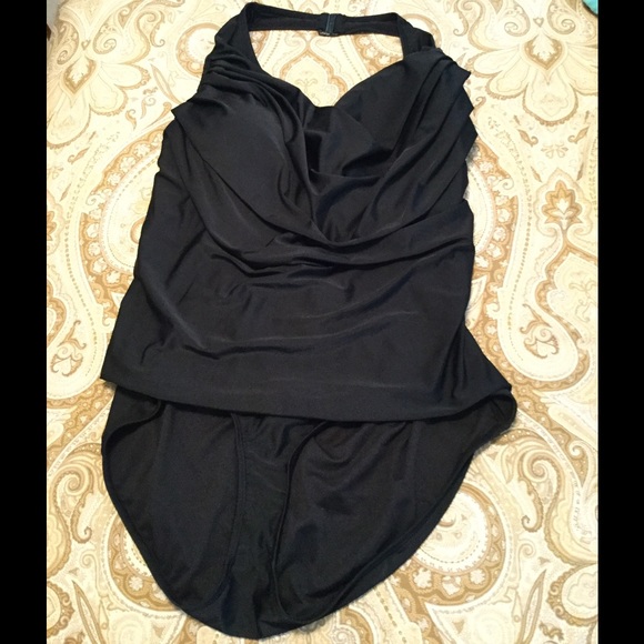 Plus size one-piece swimsuit by Misguided.