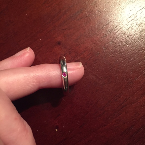 RESERVED!T & Co Pink sapphire sterling silver ring