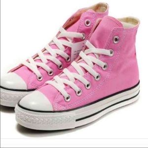 Pink high-top converse