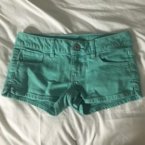 American Eagle teal shorts
