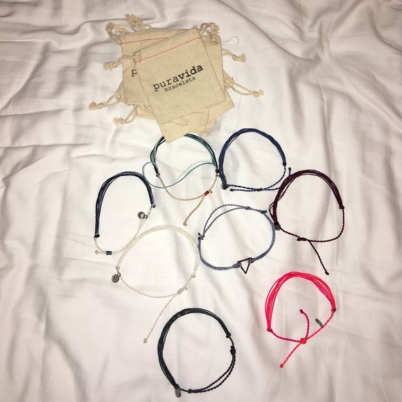 8 pack of puravida bracelets