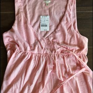 J.Crew empire waist sleeveless blouse with wrap