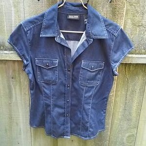 Blue denim shirt