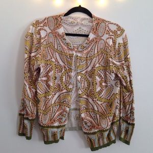 Funky vintage j crew cardigan