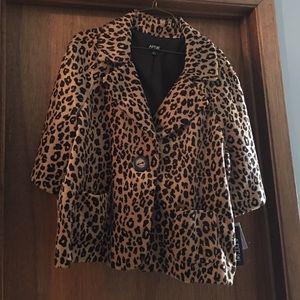 NWT Brown leopard print blazer