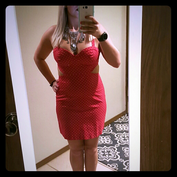 Pink pokidot dress